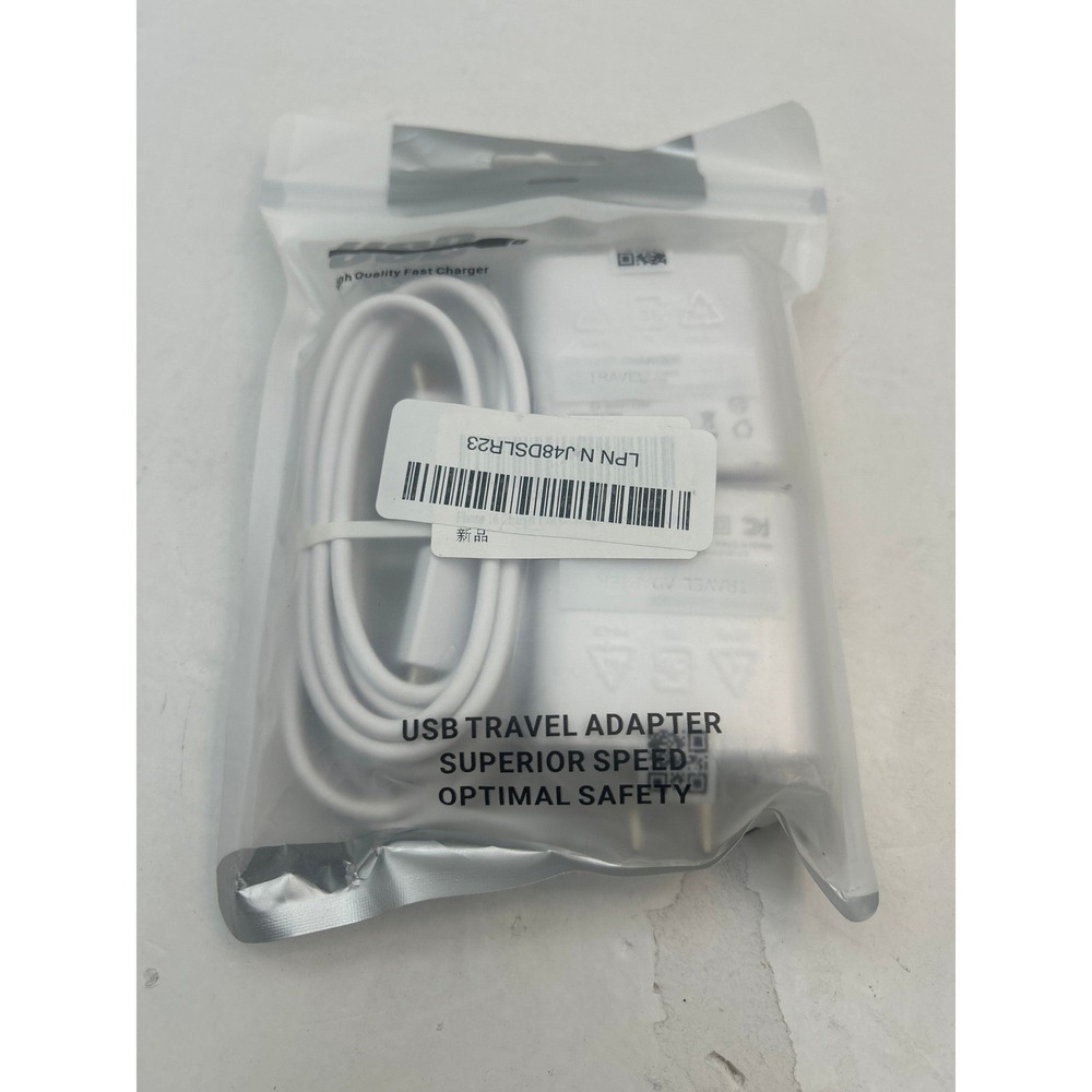 USB Travel Adapter Fast Charger Universal White